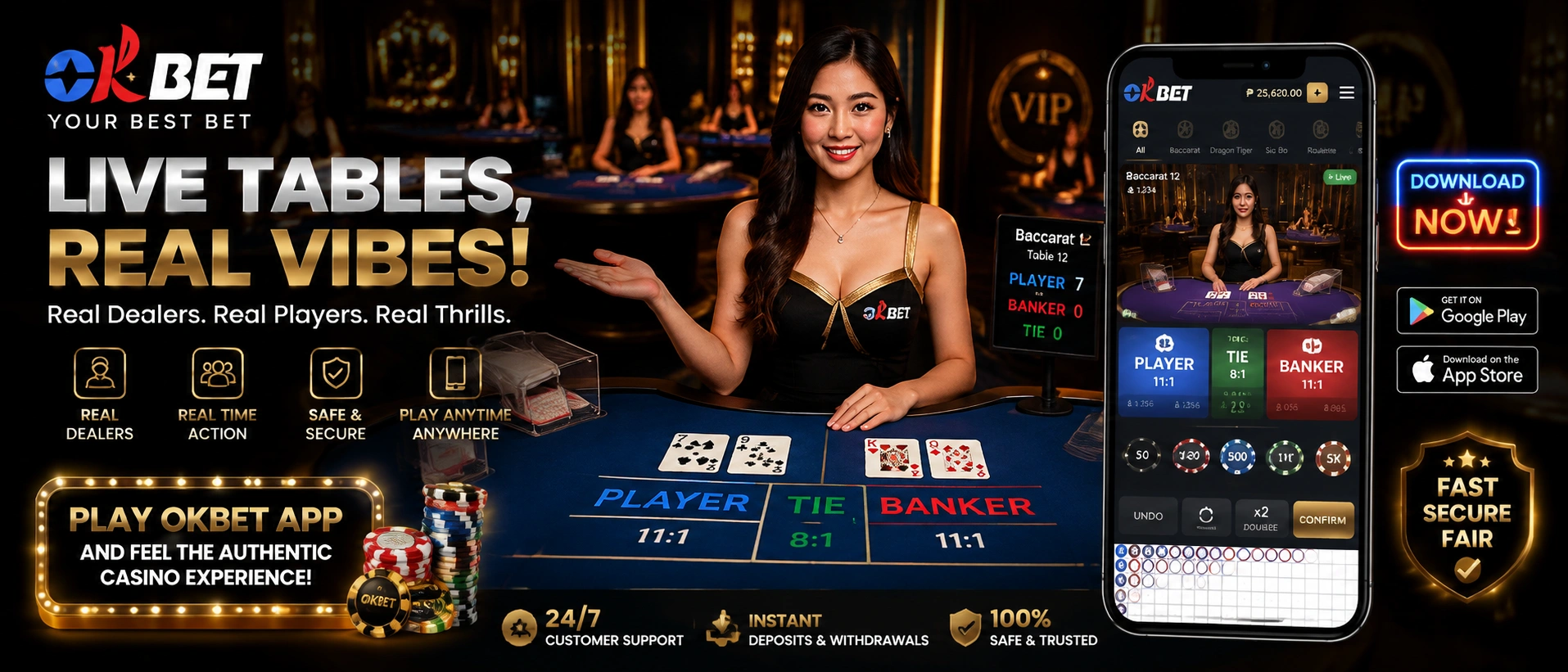 OKPLAY live dealer table preview